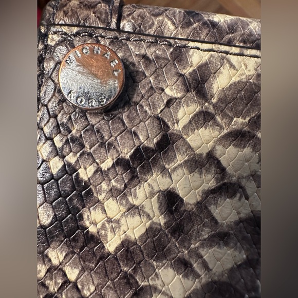 Michael Kors Tina Python Snake Embossed Satchel - Picture 11 of 11